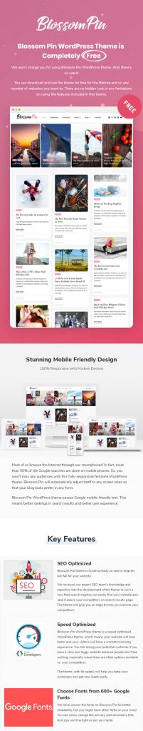 Free Pinterest Style WordPress Theme (Grid, Masonry): Blossom Pin