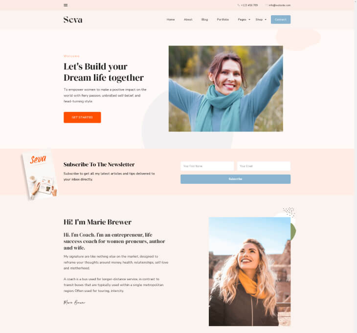 Seva Lite – WordPress Themes for Entrepreneurs