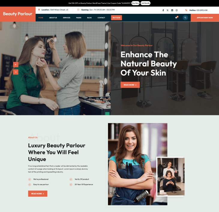 Beauty Parlour Salon Theme