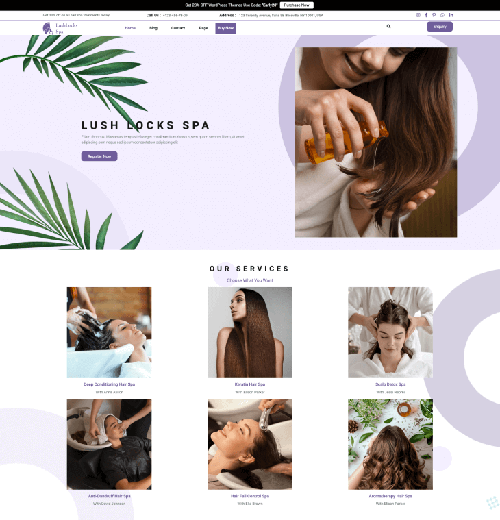 Pixel Hair Spa Theme
