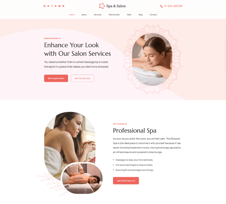 Spa and Salon Theme