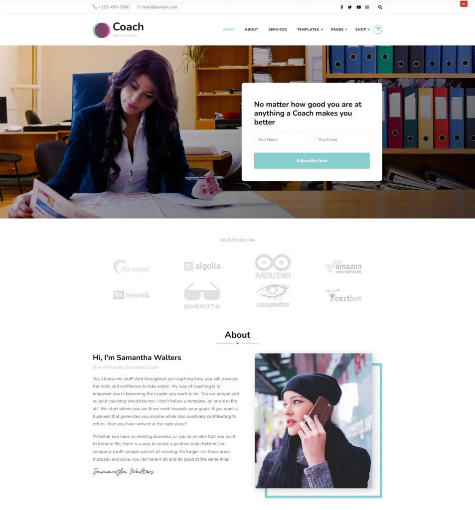 Elegant WordPress Themes_Blossom Coach Pro